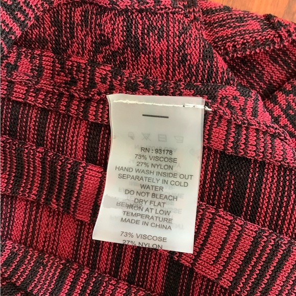 Elie Tahari Sweater Garnet Noir Ribbed Polo Midi Dress Size M• NEW WITH TAGS • - Picture 5 of 6